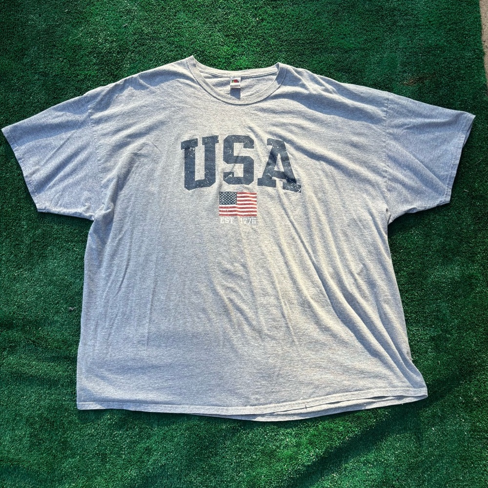 Fruit of the Loom Oversized Grey USA Tee
